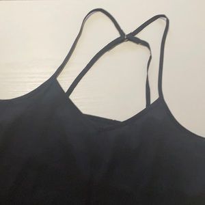 Hollister black Matt satin v neck tank top